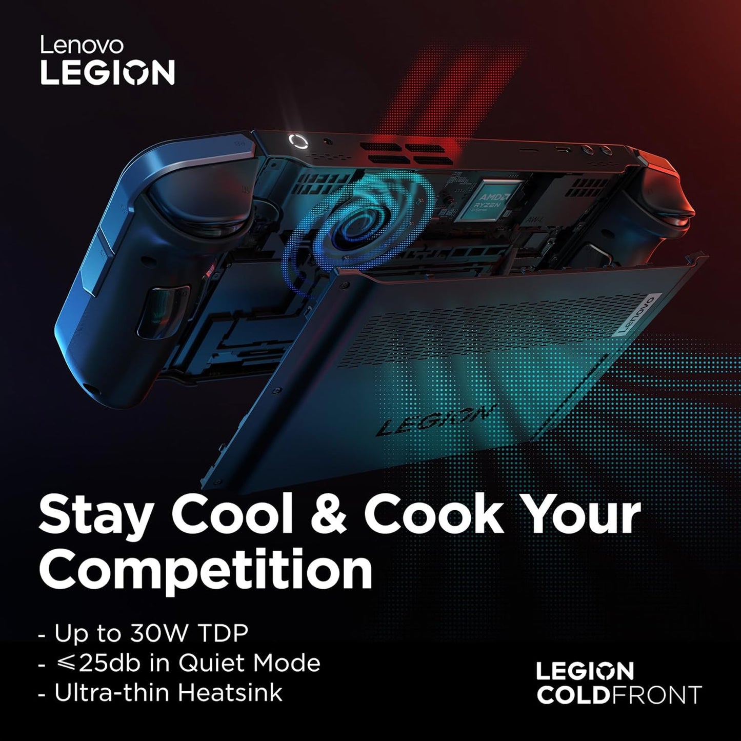 Lenovo Legion Go Shadow Black | جهاز ألعاب محمول بشاشة 8.8″ 2K ومعالج Ryzen Z1 Extreme وذاكرة 16GB